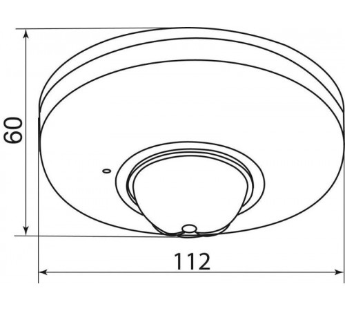 Датчик движения и освещенности SEN5/LX20B 230V 1200W 6m 120°(гориз.) 360°(верт.) потол. белый  22006  FERON
