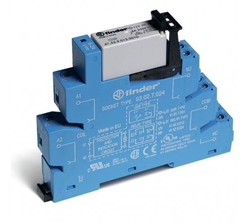 Интерфейсный модуль, электромеханическое реле; 2CO 8A; контакты AgNi; питание 24В DC (чувствит.)  385270240050  Finder