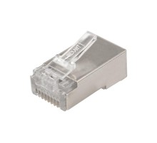 Разъем сетевой LAN на кабель, штекер 8Р8С (Rj-45), под обжим, в экране, (10шт.)  06-0082-A10  REXANT