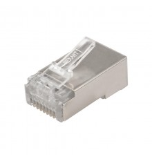 Разъем сетевой LAN на кабель, штекер 8Р8С (Rj-45), под обжим, в экране, (10шт.)  06-0082-A10  REXANT