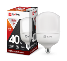 Лампа светодиодная промышленная LED-HP-PRO 40Вт 230В Е27 с адаптером E40 6500К 3600Лм  4690612031101  IN HOME