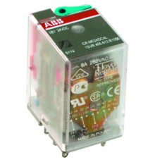 Реле CR-M110AC4LG 110B AC 4ПК (6A), СИД индикация, позолоченные контакты  1SVR405618R7100  ABB