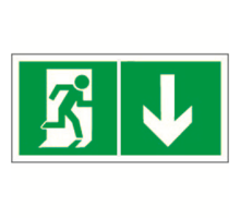 Знак безопасности BL-2010B.E39"Указ. двери эвакуац. выхода (прав.)"  a18146  Белый свет