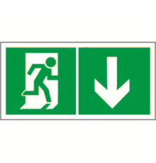 Знак безопасности BL-2010B.E39"Указ. двери эвакуац. выхода (прав.)"  a18146  Белый свет