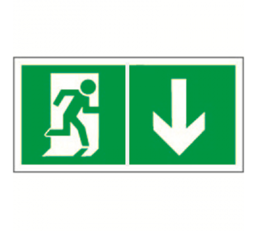 Знак безопасности BL-2010B.E39"Указ. двери эвакуац. выхода (прав.)"  a18146  Белый свет