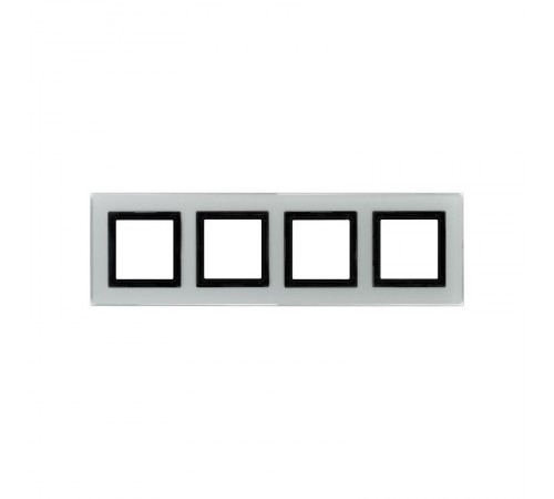 Рамка из натурального стекла, "Avanti", светло-серая, 8 модулей  4404828  DKC