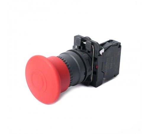 Кнопка аварийного останова SB5 в сборе 22мм 40мм тяни-толкай пластик 1НЗ  SB5AT842  SE