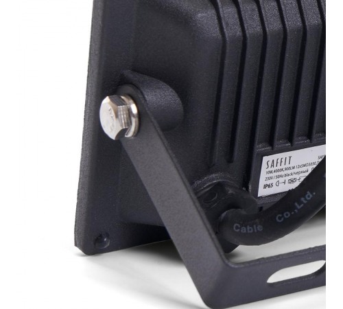 Прожектор светодиодный SFL90-10 2835SMD 10W 4000K AC220V/50Hz IP65, черный в компактном корпусе 105*27*85mm  55074  SAFFIT