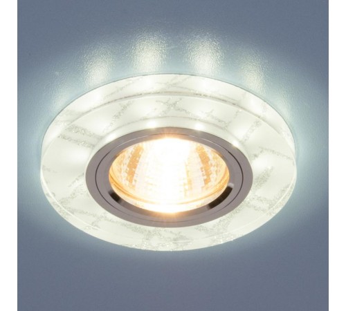 Светильник точечный встраиваемый 8371 MR16 WH/SL белый/серебро  a031515  Elektrostandard
