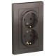 AtlasDesign Мокко Розетка 2-ая с заземлением, 16А, (в сборе с рамкой)  ATN000624  SE