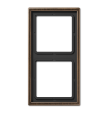 Рамка для вертикальной и горизонтальной установки, 2 поста; металл; латунь antik; Messing  ME2982AT  Jung