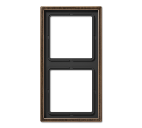 Рамка для вертикальной и горизонтальной установки, 2 поста; металл; латунь antik; Messing  ME2982AT  Jung