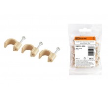 Скоба 12мм круглая пластиковая (сосна) (50шт)  SQ0514-0096  TDM