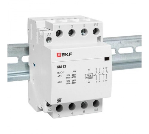 Контактор модульный КМ 63А 3NО+NC (3 мод.) EKF PROxima  km-3-63-31  EKF