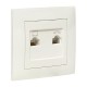 Валенсия розетка RJ-45+RJ11 2-местная белая EKF PROxima  EWK02-035-30  EKF