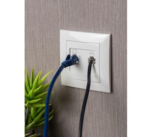 Валенсия розетка RJ-45+RJ11 2-местная белая EKF PROxima  EWK02-035-30  EKF