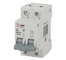 Выключатель автоматический двуххполюсный SIMPLE-mod-10 ВА47-29 2P 6А 4,5кА характеристика C SIMPLE  Б0039227  ЭРА