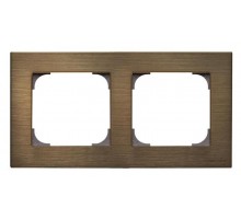 Рамка 2-постовая, серия SKY, цвет античная латунь  2CLA857200A1201  ABB