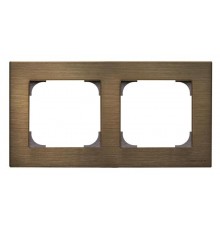 Рамка 2-постовая, серия SKY, цвет античная латунь  2CLA857200A1201  ABB