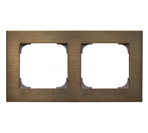Рамка 2-постовая, серия SKY, цвет античная латунь  2CLA857200A1201  ABB