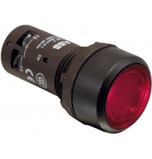 Кнопка с подсветкой CP1-11R-10 красная 24В AC/DC с плоской клавишей без фиксации 1НО  1SFA619100R1111  ABB