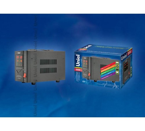 RS-1/1500 Стабилизатор "Standard" релейный однофазный, 1,5 кВА.  03109  Uniel