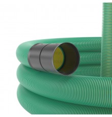 Труба двустенная гибкая дренажная 110мм, SN8, перфорация 360 град., зеленый  140911-8K  DKC