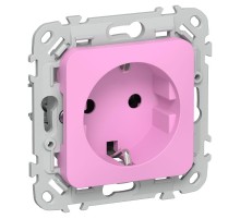 FLITE Розетка с заземлением без шторок быстрозажимные клеммы 16А РС11-1-ФлПр пурпурный  FI-R11-16-1-K99  IEK