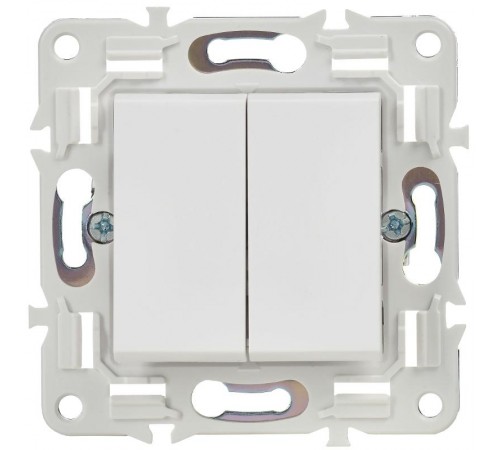 SKANDY Выключатель 2-клавишный перекрестный 10А SK-V06W арктический белый   SK-V23-0-10-K01  IEK