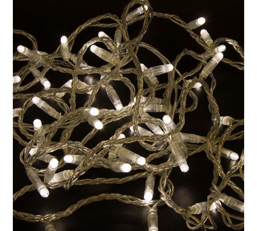 Гирлянда Нить 10м, с эффектом мерцания, прозрачный ПВХ, цвет Тёплый белый, 200 LED  305-296  NEON-NIGHT