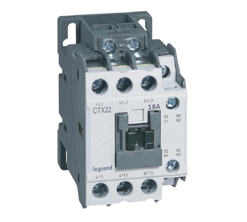 Контактор CTX3 22 3P 18A 1но1нз ~24В  416100  Legrand