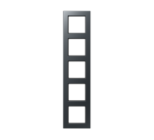 Рамка для вертикальной и горизонтальной установки, 5 постов; термопласт; матовый антрацит; A550  A5585BFANM  Jung