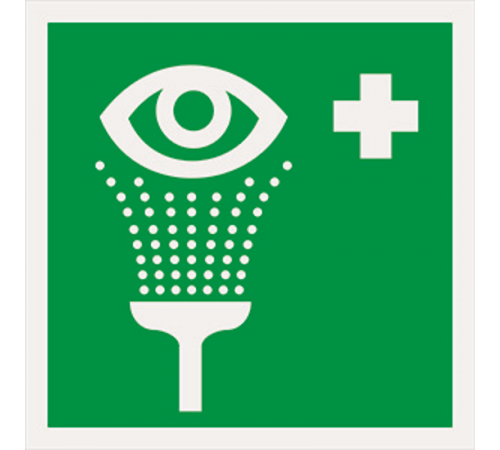 Знак безопасности BL-1515.EC04"Пункт обработки глаз"  a18486  Белый свет