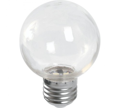 Лампа светодиодная, (3W) 230V E27 6400K G60 прозрачный, LB-371  38122  FERON