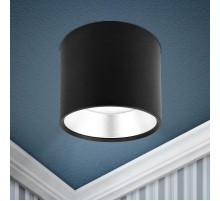 Светильник накладной подсветка OL8 GX53 BK/SL под лампу Gx53, алюминий, цвет черный+серебро (40/800)  Б0048540  ЭРА