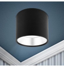 Светильник накладной подсветка OL8 GX53 BK/SL под лампу Gx53, алюминий, цвет черный+серебро (40/800)  Б0048540  ЭРА