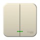 Blanca Молочный О/У Выключатель 2-клавишный с подсветкой, 6А, 250В  BLNVA065102  SE