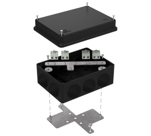 Коробка огнестойкая для о/п 40-0310-FR2.5-8 Е15-Е120 RAL9005 150х110х70 (6 шт/кор) черная  40-0310-9005-FR2.5-8  Промрукав