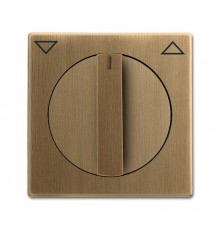 Плата центр. с поворотной ручкой,с маркир.,д.мех. выкл.жалюзи 2712/2713 U и 2722/2723 U, Династия, Латунь античн.  1710-0-4089   2CKA001710A4089  A