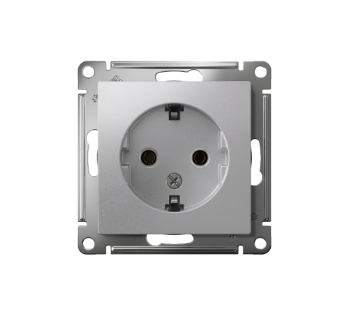AtlasDesign Алюминий Розетка с заземлением, 16А, механизм  ATN000343  SE