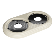 Рамка двухместная пластиковая, 163x92x14 мм, цвет - слоновая кость, серия УСАДЬБА, ТМ МЕЗОНИНЪ