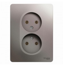 Glossa Платина Розетка 2-ая без заземления (в сборе)  GSL001220  SE
