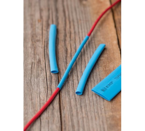 Термоусаживаемая трубка ТУТ нг 4/2 синяя EKF PROxima  tut-4-g-1m  EKF