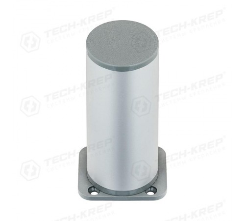 Ножка алюм.круглая, регулир.сверху, D40х100 мм, мат.хром - накл.   127772  Tech-KREP