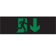 Пиктограмма ДСО-IP65-Н "Выход - вниз черный фон"  60576DEK  DEKraft