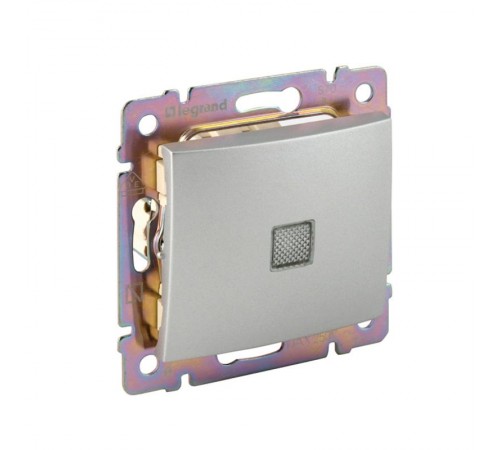 Valena Алюминий Переключатель 1-клавишный с подсветкой  770126  Legrand