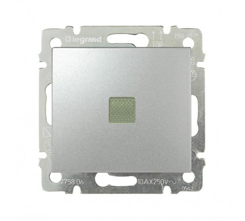 Valena Алюминий Выключатель 1-клавишный с подсветкой  770110  Legrand