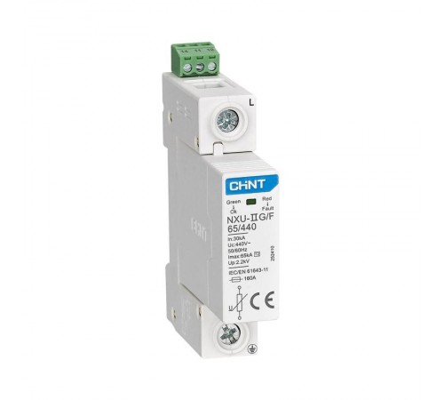 Ограничитель имп. перенапр. NXU-IIG/F 1P In=25kA Uc=440B Im=65kA (R)  252410  CHINT