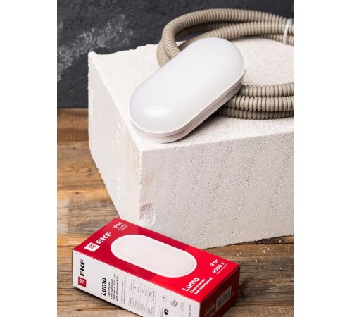 Светильник светодиодный ЖКХ овал ДПО-2004 8Вт 4000K IP65  EKF PROxima  BKL-2004-V-8-4000  EKF