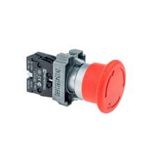 Кнопка грибовидная возврат поворотом, 1NC, красный, O40 мм, металл MTB2-BSZ1254  54248  ОВЕН